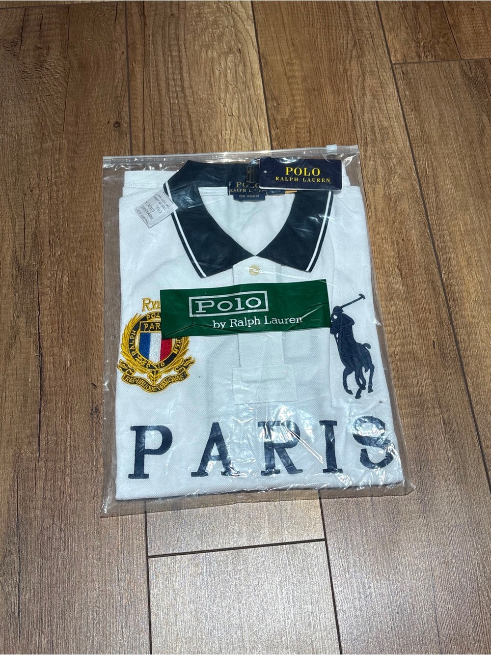 Polo Ralph Lauren Custom Slim Fit Paris White Polo Shirt Brand New - Picture 16 of 16